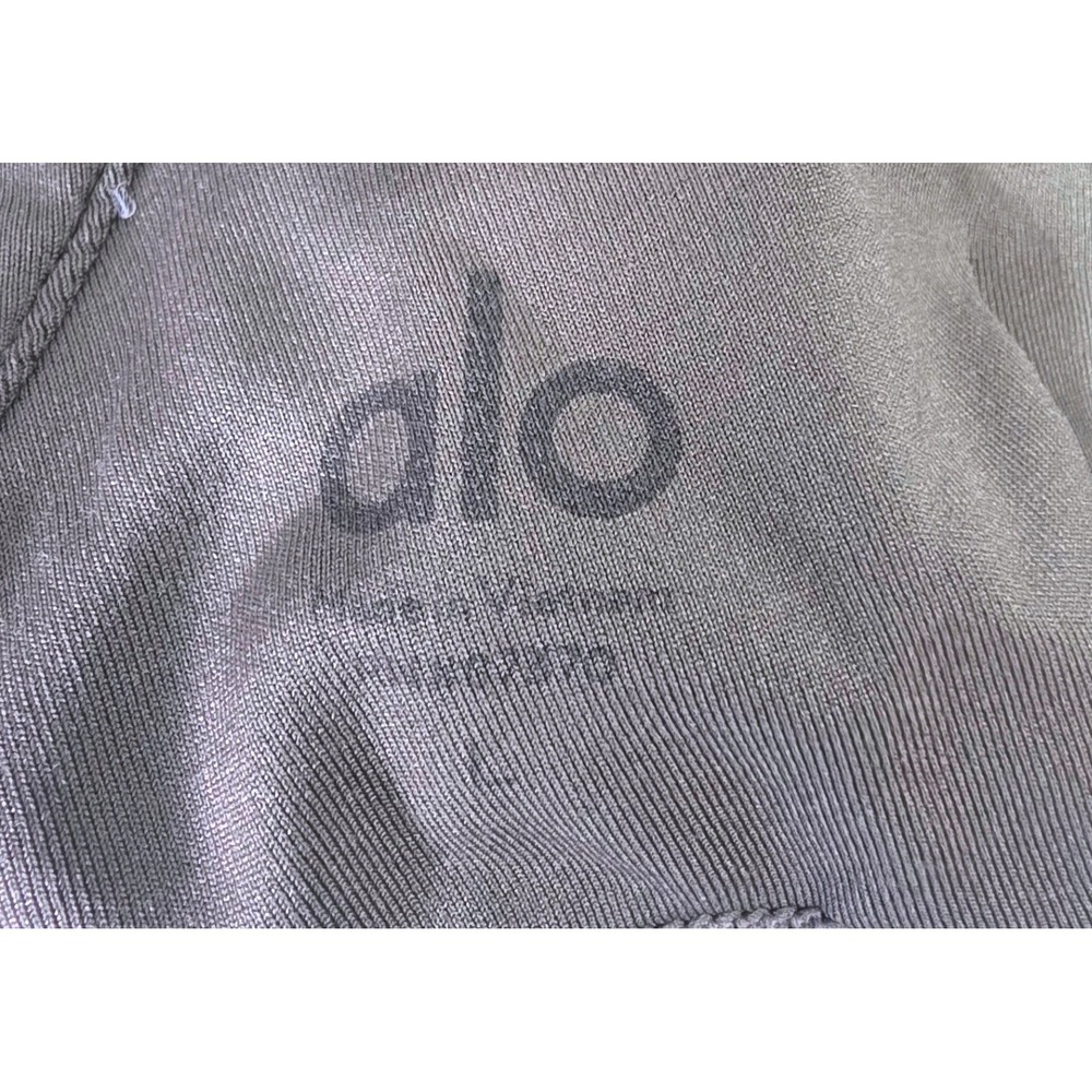 Alo Yoga NADI Sage Green Grey Multi-Strap Cage Sports Bra Size LARGE - Picture 5 of 6